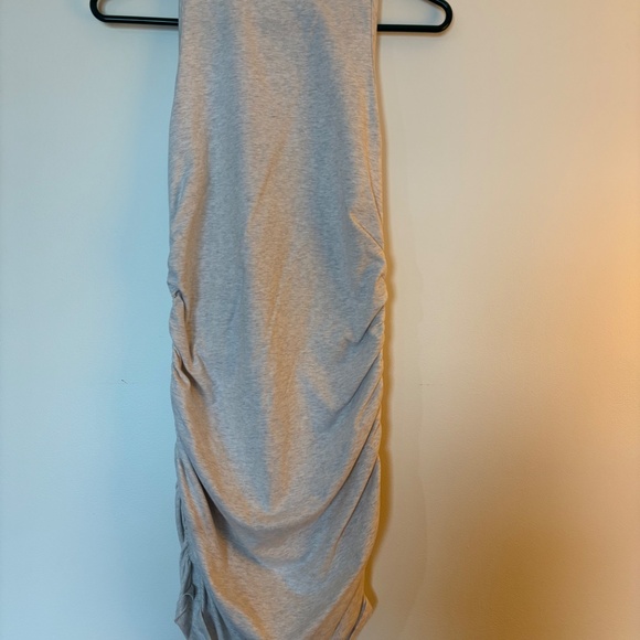 Ladies Tna Medium Aritzia grey Chill Malibu dress tank dress ruched vacation - Picture 4 of 4